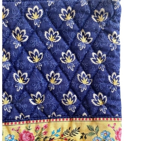 Vera Bradley Blue and Yellow Floral Print Maison Blue Petite Bag Retired - Picture 7 of 8